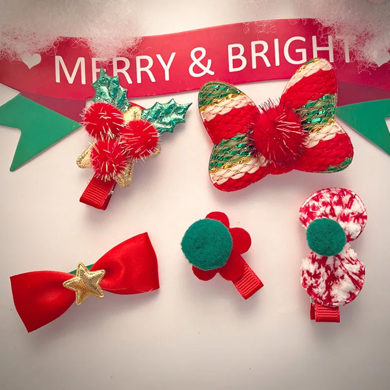 

[Xwen] Christmas 2020 New Cute Girl Hairpin Sweet And Little BB Clip Elk Hairpin Top Clip Headdress Fashion Accessories OH1555