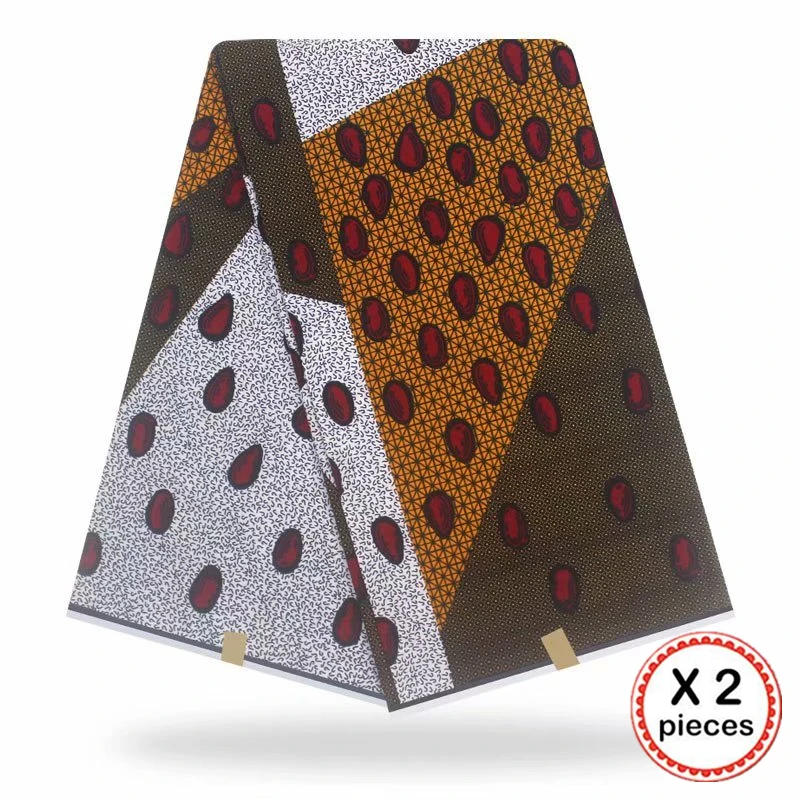 Африканская восковая ткань с принтом Хлопок Шитье Анкара африканская ткань 12 ярдов Нигерия Гана ткань для DIY свадебного платья 91610