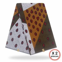 Африканская восковая ткань с принтом Хлопок Шитье Анкара африканская ткань 12 ярдов Нигерия Гана ткань для DIY свадебного платья 91610