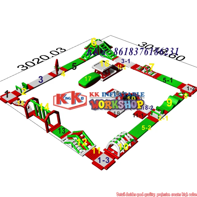Inflatable amusement Water Park,Beach Island Inflatable Water Park 6