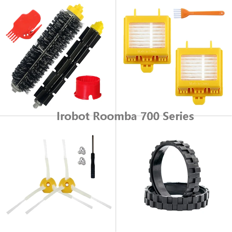 Filter Brush kit for iRobot Roomba 700 series 760 770 780 785 3 armed side Parts 
