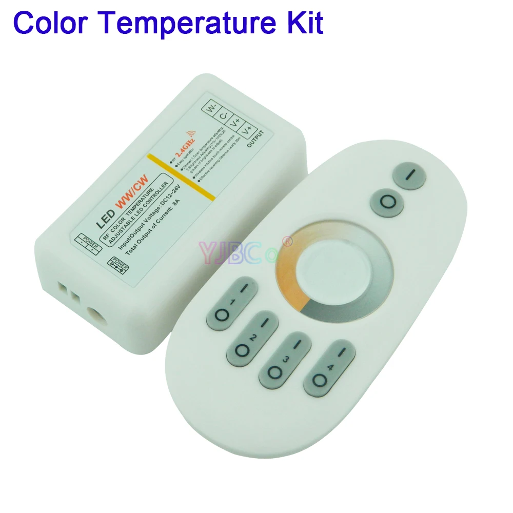 Free shipping 2.4G 4 zone plastic shell dimming/color temperature/RGB led controller led strip Touch led dimmer light switch