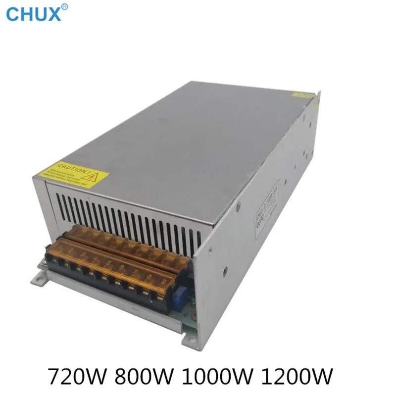 Fonte de Alimentação de Comutação Chux 12v 15v 18v 24v 27v 36v 48v 50v 60v 70v 80v 90v Única Saída 720w 800w 1000w 1200w Tira Conduzida Smps