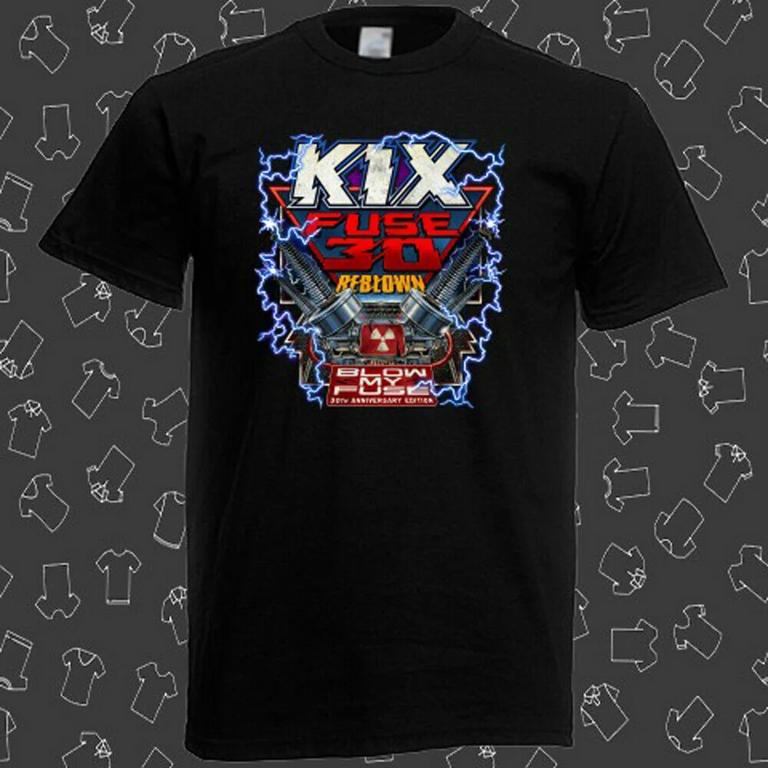 KIX Fuse 30 ReBlown Anniversary Rock Band Men's Black Tops Tee T Shirt Size S To 3XL Unisex Men Women T-Shirt |