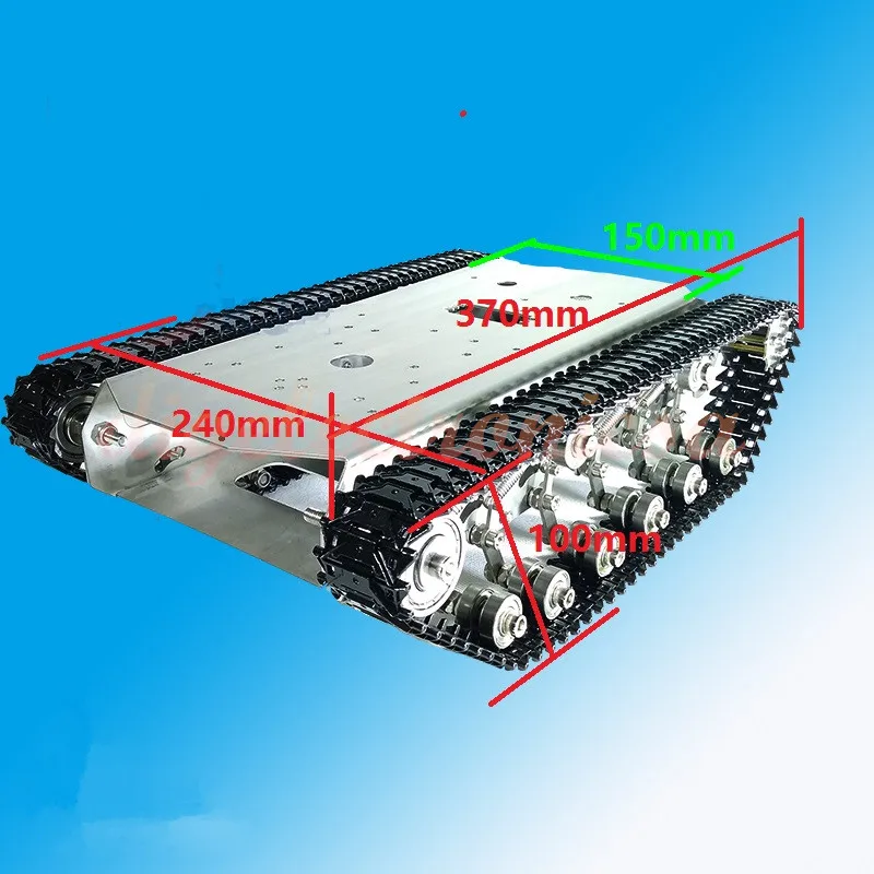 Радиоуправляемый Танк шасси автомобиля Металлические Пластиковые треки из нержавеющей стали робот демпфирующий Танк умные роботизированные аксессуары для DIY модели автомобиля комплект