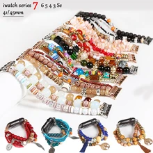 

Custom strap for apple watch band 42mm 38/40mm luxury Jewelry women belt Resin bracelet correa iwatch series 7 6 5 4 Se 41/45mm