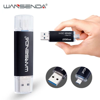 

Original WANSENDA USB 3.0 USB Flash Drive 128GB OTG Pen Drive 16GB 32GB 64GB 256GB Pendrive USB Stick 3.0 for Android/PC