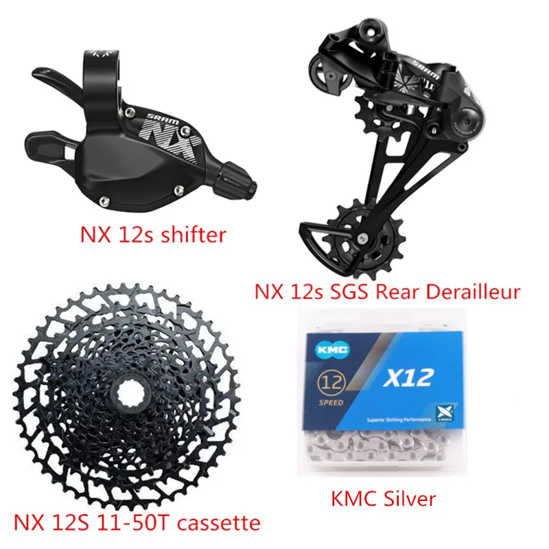 SRAM NX 1x12S 12S комплект для велосипеда MTB велосипед рычаг переключения SGS задний переключатель кассета NX цепь sunracing CSMZ91X KMX цепь