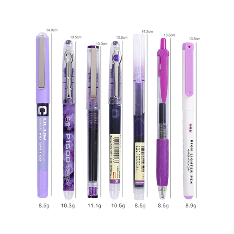 6 шт 7 шт./компл. простота цвет большой набор гелевых ручек 0,5 мм быстросохнущие прямые ручки маркера для школьных принадлежностей привлекательные офисные туфли