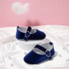 KIDSUN Newborn Baby Shoes Girls Princess Shoes Solid 4-Colors Anti-slip Soft Sole Cotton Flat First Walker Infant Accessories 4