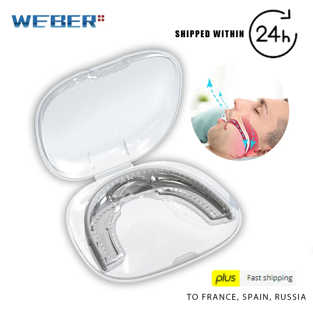 Antisnoring Mouth Guard Sleep Food Grade Silicone Bracket Clip Stop