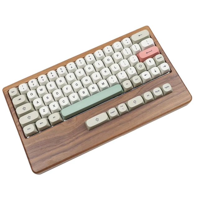 Teclado mecánico pequeño para juegos tipo C con teclas PBT subtituladas con  tinte, retroiluminación RGB arco iris, diseño 60%, antirfantasma, 62