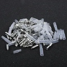 

100* Durable 4mm Motorcycle Bullet-Connector Terminal Male & Female + Sheaths