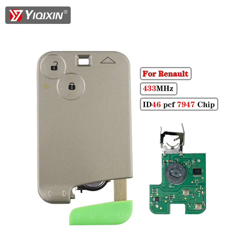 YIQIXIN 2 кнопки для Renault Laguna Espace 2001-2009 дистанционное управление Автомобильный ключ