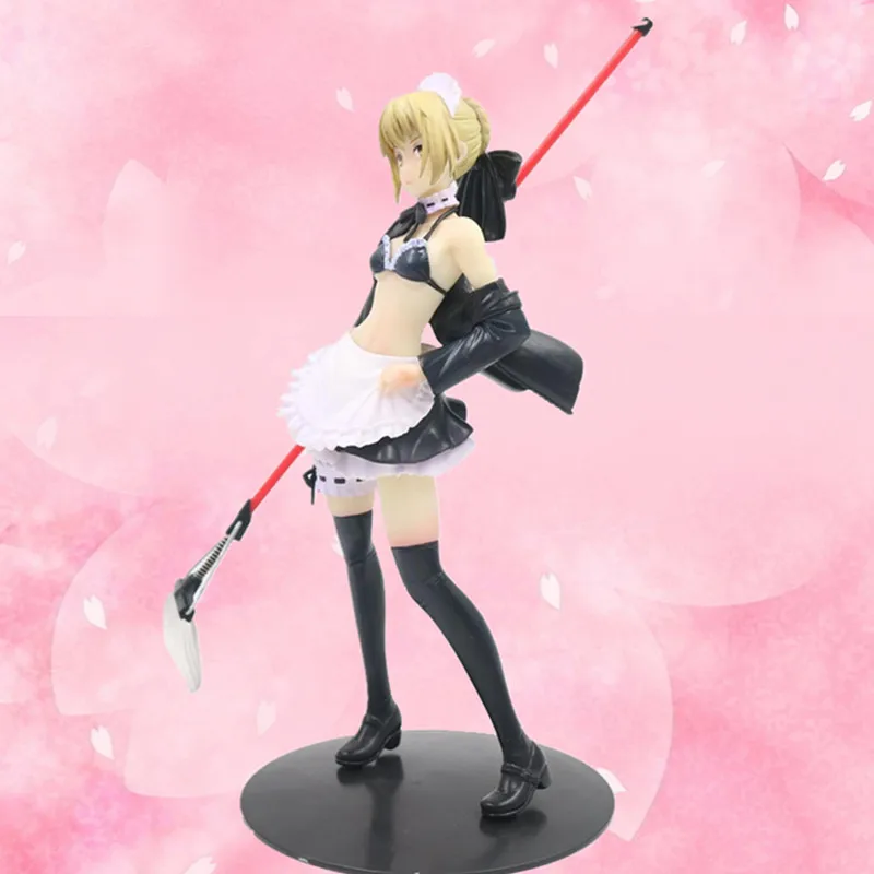Saber Fate The Holy Grail War Fate Stay Night платье горничной ПВХ Фигурки игрушки аниме игрушки для детей A133