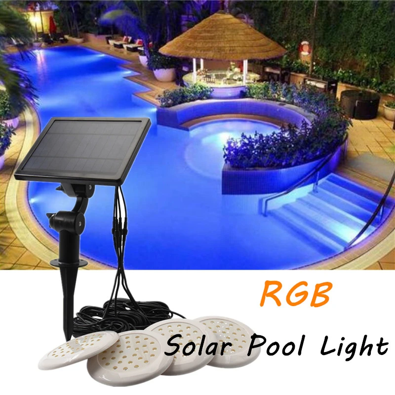 Luz Led Solar impermeable para exteriores, luces sumergibles para jardín y  piscina, a prueba de agua, RGB de 1 a 4|Lámparas solares LED| - AliExpress