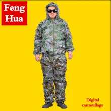 Цифровая камуфляжная уличная Рабочая Униформа камуфляж CS тренировочная Униформа охотничья униформа брюки куртка с капюшоном