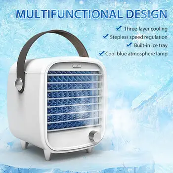 

Mini Air Conditioner Portable Air Cooler USB Charging Personal Space Air Conditioner Cooler Fan Air Cooling Fan For Car Home Use