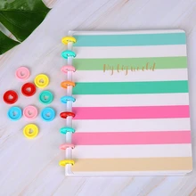 Anneaux de reliure en forme de cœur, 50/100 pièces, disque à feuilles mobiles pour carnet de notes 24mm, planificateur heureux, classeur champignon, bricolage de bureau