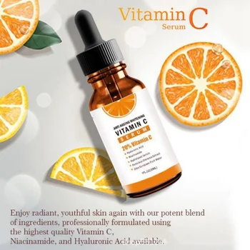 

New Vitamin C Serum Moisturizing Shrinking Pores Smooth Fine Lines Brighten Skin Color Vc Essence