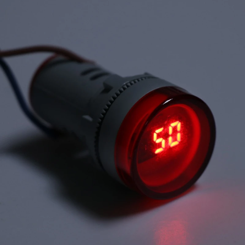 22 мм Герц AC частотомер светодиодный цифровой дисплей Индикатор сигнальная лампа огни N84C