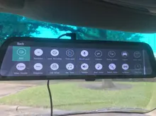 VanTop-Cámara de salpicadero HF12TQ para coche, espejo de 12 pulgadas, 4K, Control por voz, pantalla completamente táctil, cámara de visión trasera, GPS, impermeable, visión nocturna