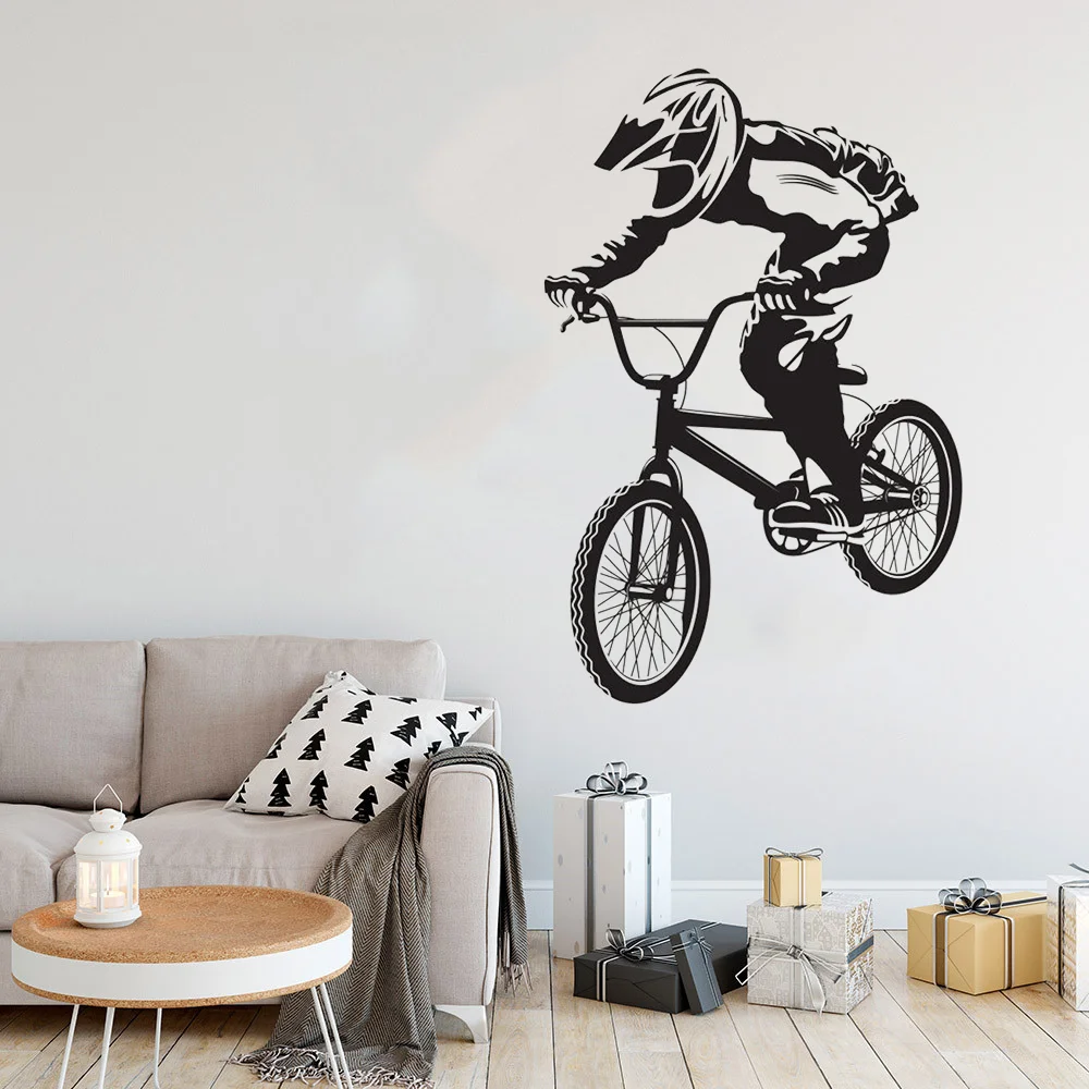 BMX Bike Bicycle Boys vinyl wall sticker Decal Bedroom Art Decor