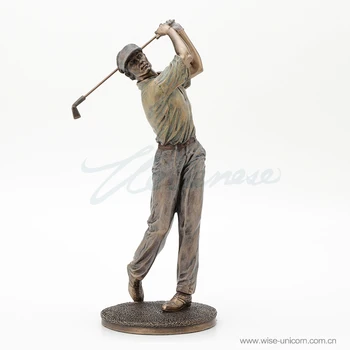 

Creative decoration wear sun hat man golf man antique plus painted birthday gift factory direct sale