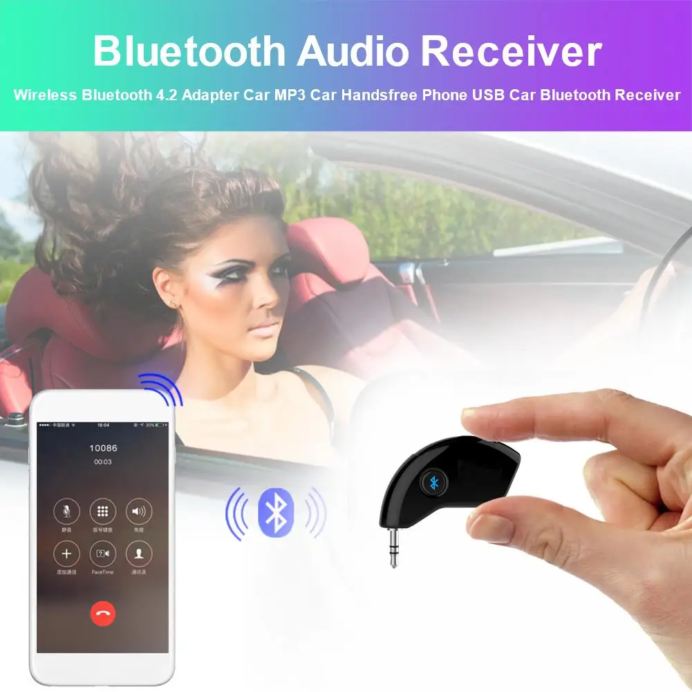 Fm-передатчик Handsfree беспроводной Bluetooth 4,2 аудио приемник MP3 музыкальный адаптер Hands-Free Телефон AUX 3,5 мм Громкая связь в автомобиле