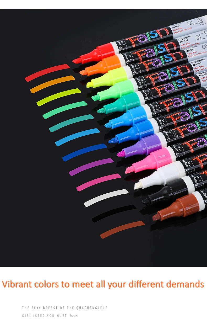 Knysna 12 Colors Whiteboard Marker Pen Erasable Colorful Marker Pens Liquid  Chalk Pens School Office Writing