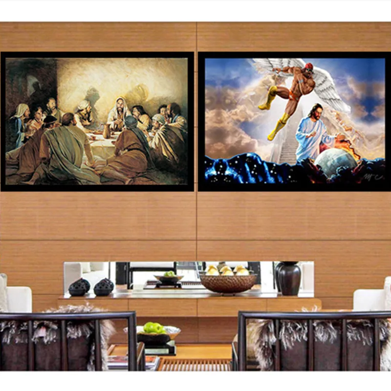 

Classical Posters and Prints Wall Art Canvas Painting Jesus in the Last Dinner Decorative Painting for Living Room Home Decor