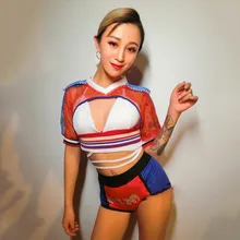 Модные костюмы для джазовых танцев, женские сексуальные костюмы для выступлений на шесте, Одежда для танцев Gogo, одежда для рейва, одежда для ночного клуба, Dj, одежда для сцены DC3485