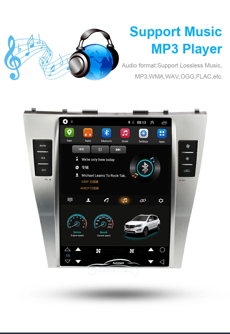 64 Гб Tesla стиль мультимедийный плеер Android8.1 вертикальный экран gps для Toyota Camry 2012- радио gps навигационный плеер