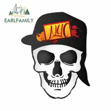 EARLFAMILY 13cm x 9.3cm Urban Skull Anime Cartoon Oem Funny Car Stickers JDM Vinyl Wrap Bumper Trunk Truck Graphics Accessories
