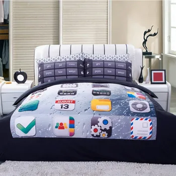 

High quality Bedding Set 4PCS 3d phone Print Bedding Sets Duvet Cover Bed Sheet Pillow Case Home textile bed set