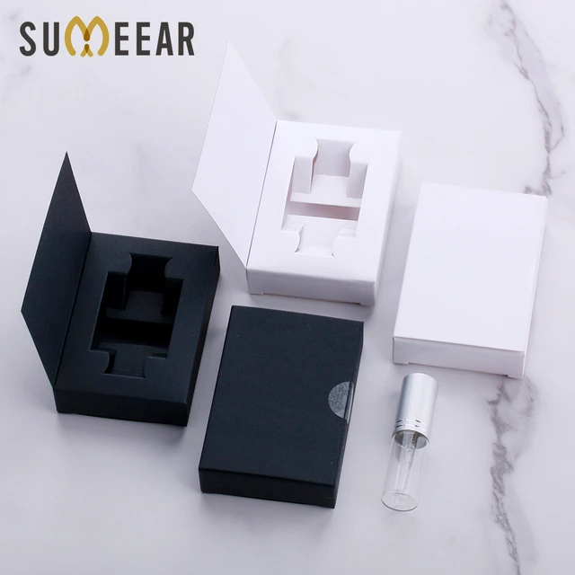 100 Pcs/Lot Empty Perfume bottle packaging box is only suitable for 17x65mm  bottles, black box and white box Only box - AliExpress