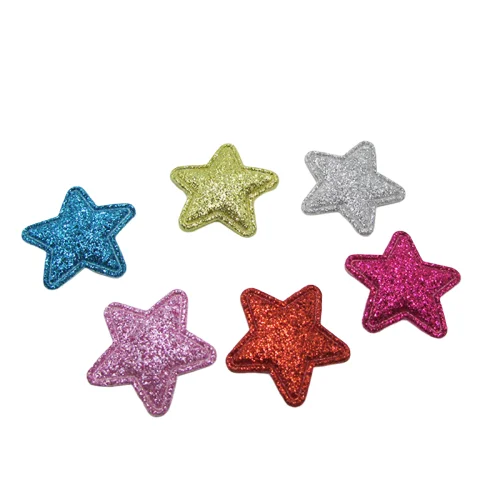 50 шт./пакет блестящие нашивки пятиконечные звезды игрушки для девочек одежда шитье тканевые накладки для одежды одежда декоративная бисер