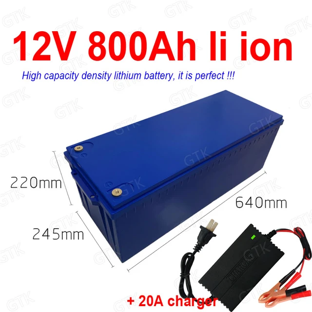 GTK Waterproof li ion 12V 800AH lithium ion battery with BMS for