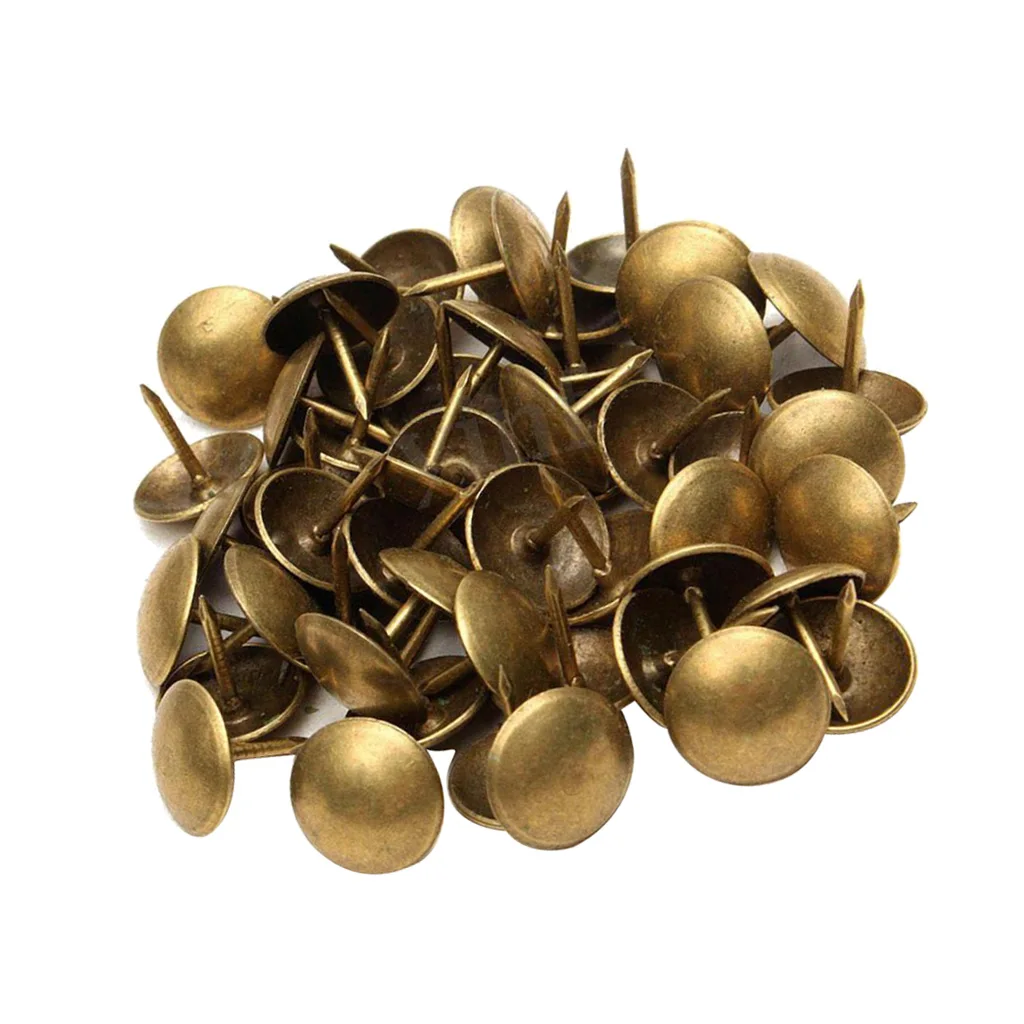 Upholstery Nail Pack of 100Pcs Antique Bronze Upholstery Nails 4 Sizes