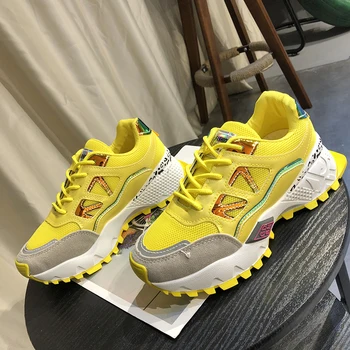 

Fashion Female Sports Shoes Lace-up Women Casual Flats Round Toe Rubber Platform Shoes for Women Vulcanized Shoes Woman Spring