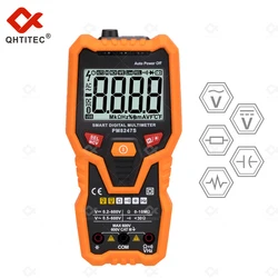 Qhtec – multimètre numérique professionnel PM8247S, testeur AC DC Ohm NCV, ampèremètre à 6000 points, affichage LCD 