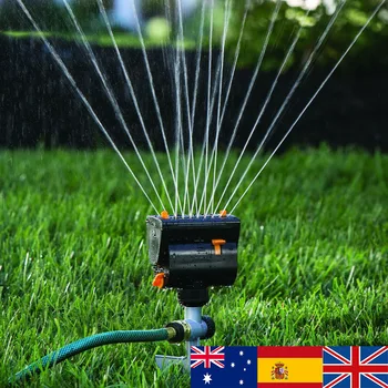 

16 Hole Lawn Sprinkler Automatic 360 Rotating Swinging Garden Water Irrigation System Sprayer Water Saving Gardening Tools