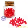 Bescon Mini Transparent Red D4 Dice 30pcs Healing Potion Bottle, 30pcs Roleplaying Mini Red Gem D4 Dice Healing Potion Pack 3