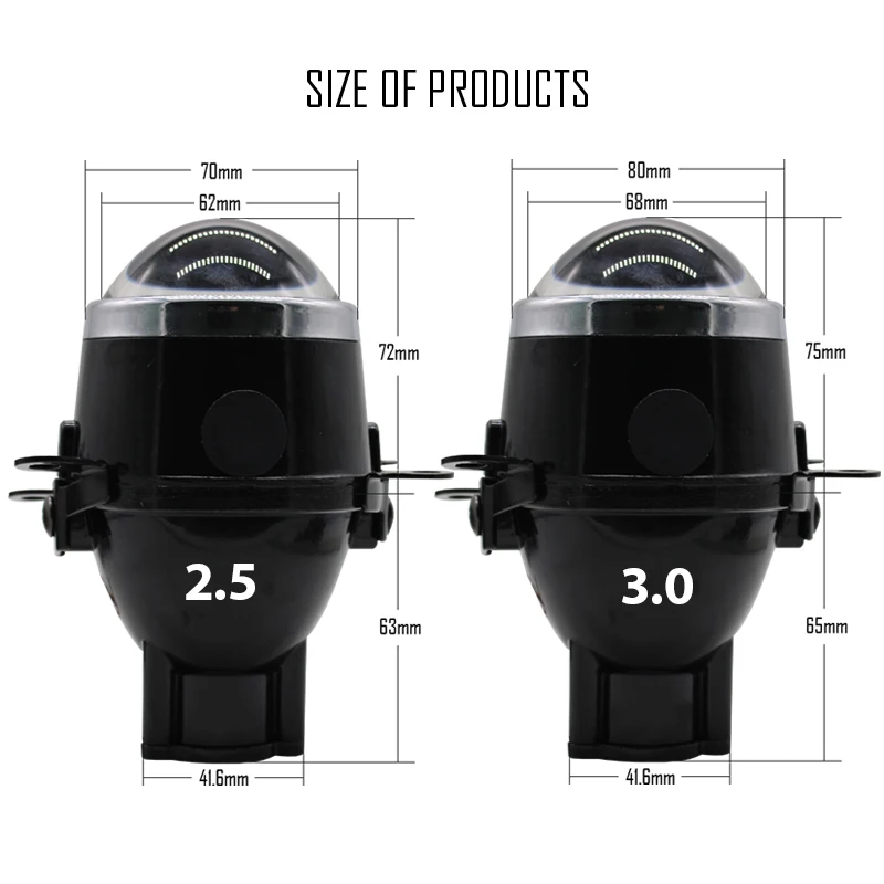 Najtaniej TAOCHIS samochód stylizacji M6 2.5 cala bi xenon HID auto światło przeciwmgielne soczewki projektora Hi Lo uniwersalna samochodowa lampa przeciwmgielna modernizacja H11 żarówki