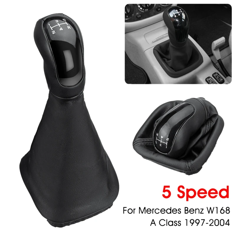 5 скоростей ручка переключения передач гетры загрузки головка переключения передач для Mercedes Benz W168 класс 1997-2004