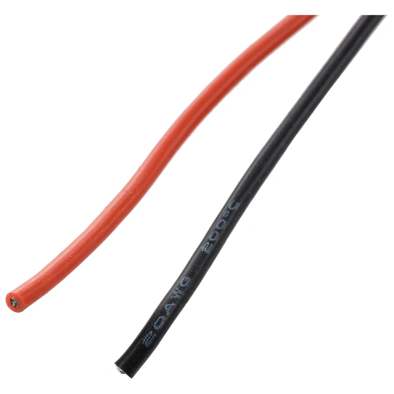 2x 3M 20 Gauge & 22 AWG Silicone Rubber Wire Cable Red Black Flexible | Обустройство дома