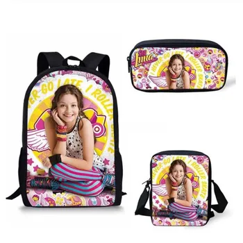 

Curel Fancl School Bags Soy Luna Pattern Print School Backpack for Girls Boys Orthopedic Schoolbag Backpacks Children Book Bag