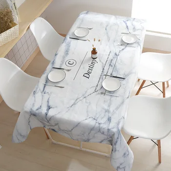 

Cotton and Linen Table Cover Waterproof Digital Print Marble Nordic Room Decor Wedding Party Outside Tablecloth tischdecke T423
