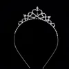 Diademas de corona con diamantes de imitación para niña y niño, diadema de Aro para boda, graduación, accesorios de joyas para el pelo ► Foto 2/3