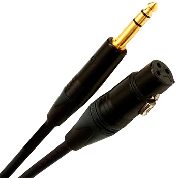 

TRSXLRF 1/4" TRS 6.5mm to xlr female balanced microphone cable Handmade using mogami 2549 wire Neutrik gold pulg